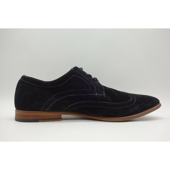 Aldo Black Leather Dress Casual Wingtip Oxfords Shoes Men\'s 43.5 / 10.5 main image 6